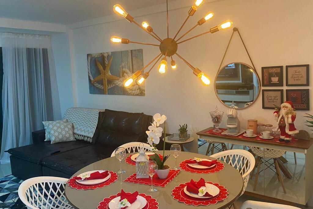 Apartamento Frente Ao Mar Em Resort Pe Na Areia 아라이알도카보 외부 사진