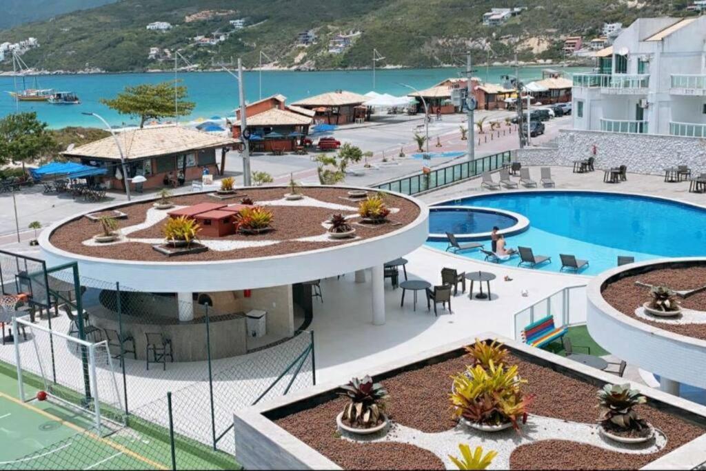 Apartamento Frente Ao Mar Em Resort Pe Na Areia 아라이알도카보 외부 사진